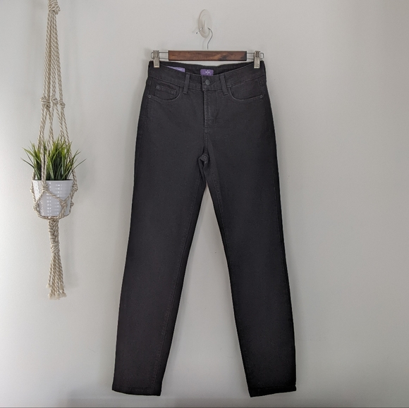 NYDJ Clarissa Skinny Ankle Denim, Black, 2 - Picture 1 of 12
